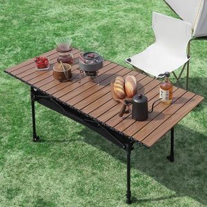 Camp Furniture Outdoor Tables Folding Lifting Table Portable Camping Stall Aluminum Alloy Courtyard Barbecue