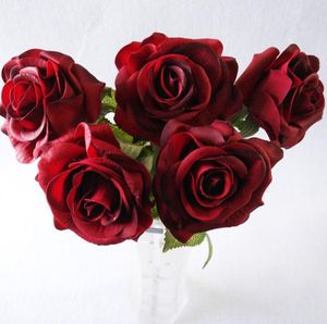 12шт Real Touch Rose Artificial Flowers Roses Open Whiosture Fake Single Rose Natural Rose Flowers 15 Colors For Wedding F4541186
