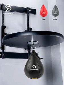 Boxning Pear Shape Pu Speed ​​Ball med Swivel Punch Bag Punching Boxeo Bag Fitness Training Gym Övning Agility 240506