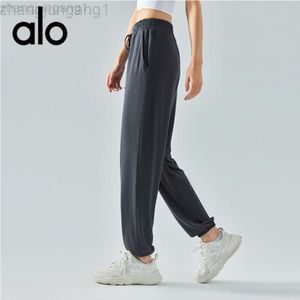 Desginer Als Yoga Aloe Pant Leggings Yogas New Waisted Loose Fitting Slimming with High Elasticity Leggings for Fitness Running and Quick Drying Exercise Pants