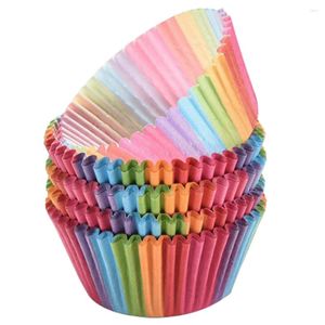 Caglie usa e getta cannucce da 100 pezzi/confezione per torta Muffin Cupcake Paper Rivestimento Cucina Accessori da cucina Accessori per le piccole scatole piccole scatole