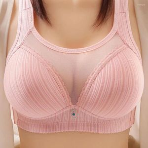 Bras Bras senza saldatura Donne Wireless Bra Sexy Vedi attraverso il petto Padie alla spalla larga Push Up Lady Ladies Sports Nursing