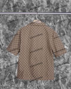 Xinxinbuy Men Designer Tee T Shirt 2024 Włochy podwójna litera Jacquard tkanina dżinsowa tkanina 1854 Zestawy bawełny z krótkim rękawem Białe czarny niebieski khaki s-2xl