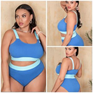 Mutada de banho feminina 2024 Plus Size Girls Sexy Solid Color Patchwork