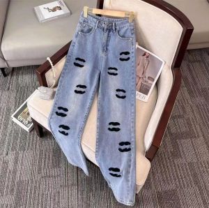 designer pants womens Jeans CC embroidered denim Pants luxury slim fit jeans fashion casual straight leg jean trousers