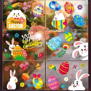 Window Stickers Self-adhesive PVC Wall Easter Egg Pattern Decorations Glass Ornament Featival Furniture Adornment Supply