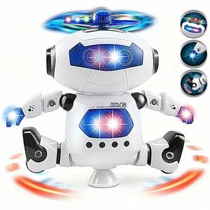 Дети танцующие робот игрушка с музыкой светодиода Ligh Electronic Space Walking rowting Fun для малышей для мальчиков для девочек подарка 240511