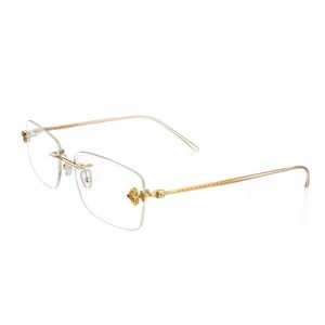 Custom Ruby Eye Glasses Frame Real Gold Vintage Eyeglasses Frames Rimless Square Retro Stylish Eyewear Cool Decoraiton Men And Women Trending Shades