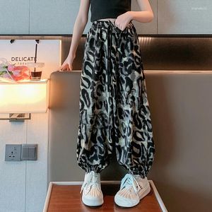 Trousers Girls Pants Spring And Summer Thin 2024 Children Big Wide Leg Korean Style