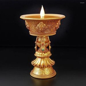 Candle Holders Rechargeable Holder Tibetan Led Butter Lamp Buddhist Electronic Night Light Home Decorative Candles