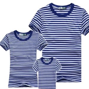 Russian Naval Telnyashka Marine Submarine Force Family Set Sailors Striped Shirt Family Matching Parent-child Clothing T-Shirt 240508