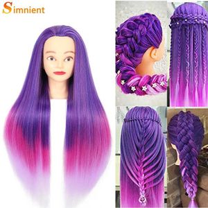 Mannequin Heads 70cm 100% synthetic fiber hair embossed doll human model head used for professional practice of styles hairdryer free gift Q240510