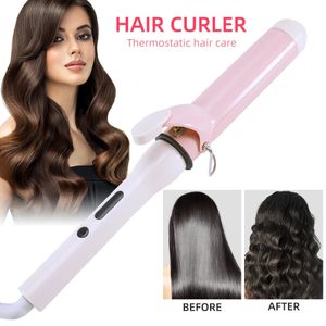 Professional Hair Curling Iron Electric Ceramic Curler LCD Display Rotating Roller Curls Water Wave Curl Tools 240425