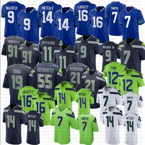 2024 New DK Metcalf football jersey Kenneth Walker III Jaxon Smith-Njigba Devon Witherspoon Geno Smith Marshawn Lynch Lockett Byron Murphy II Bosworth Bobo Howell