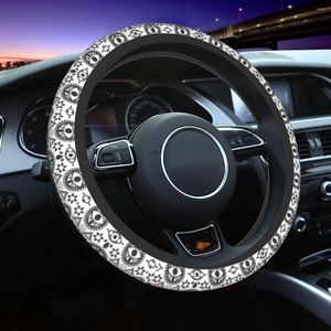 Steering Wheel Covers Turkish Evil Eye Cover Women Charm Bohemian Boho Chic Protector Universal 15 Inch Car Accessories