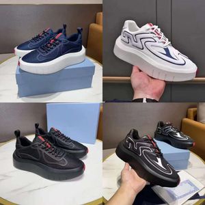 2024 Luxury Brand Men Runner Sneakers Casual Shoes Thunder Sneaker 19FW Americas Cup Sneakers Capsule Series Shoe Color Matchning Öka plattform Gummi Sneaker