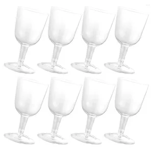 Disposable Cups Straws 8 Pcs Drink Bottle Clear Cocktail Multi-use Plastic Small Dessert Champagne Glitter Flutes Glass Glasses