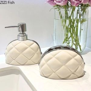Flüssige Seifenspenderbeutel geformte kreative Zahnbürstenregal El Toiletten Keramik Handflasche modern