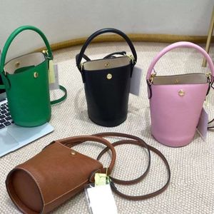 High Quality New South French Style Leather Mini Diagonal Water Bucket Bag for Womens Handheld Wealth Bucket Bag High-end Single Shoulder Bag