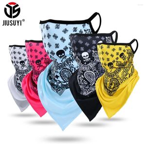 Scarves 3D Headband Skull Neck Gaiter Tube Hanging Ear Cover Scarf Breathable Windproof Sun Face Mask Quick Dry Bandana Headwear