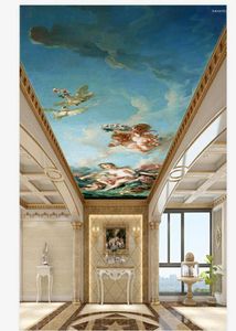 Wallpapers Po Background Ceiling Mural Wall Papers Home Decor European Beautiful Sea Fairy Ceilings