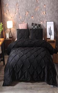 Sängkläder sätter nya 3st Black 4 Size Bed Sheet Däcke Cover Sets Gift Däcke Cover Polyester Fiber Home EL7712190