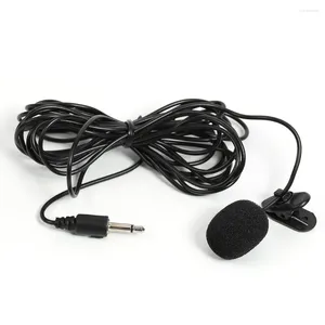 Mikrofonlar harici mikrofon 3.5 mm stereo jack araba mikrofon aracı DVD GPS oynatıcı için gürültülü eller serbest iletişim