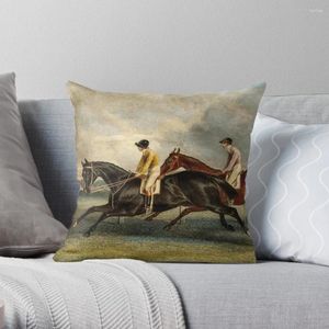 Pillow Doncaster St. Leger 1840 Vintage Horse Racing Throw Covers per soggiorno decorativo s