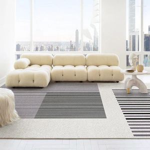 Tapete carpete de sala de estar moderno simples geométrica abstração poliéster tape