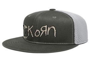 Korn Skull Splatter Image Unisex Flat Brim Truck Cap Sports Youth Baseball Cappelli da baseball Korn Encounter Logo New Metal Rock Band Korn Ban5648142