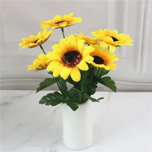 Decorative Flowers Artificial Sunflower Simulation Wedding Decoration Home Interior Fake Flower Shooting Props