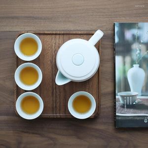 Teaware Sets Travel Tea Set 1 Teapot 4 Cups Making Cup Portable In-car Ceramic Ware With Handbag