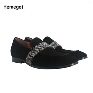 Lässige Schuhe schwarze Ladung Männer Leder Silber Diamant atmungsaktivem Slip-on Solid handgefertigtes Abendpartykleid Männlich