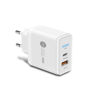 New PD45W fast charge mobile phone charger 5V4A European and British regulation PD+2USB multi-port adapter charging head