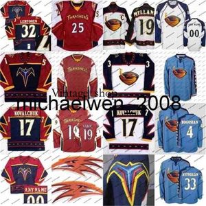 Vin Weng no Thrasherss Premier Hockey Jersey 15 Dany Heatley 17 Ilya Kovalchuk 39 Tobias Enstrom 16 Marian Hossa Hockey Jerseys