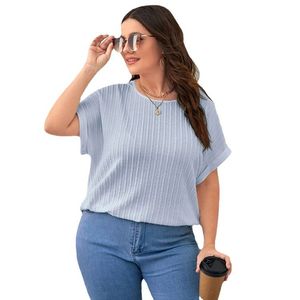 Women Shirts Plus Size XL-5XL Tops Kurzarm Crew Necks Tops Casual Blusen