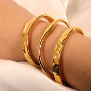 Fine Jewelry Jewelry Sets Unisex Stainless Steel Bracelet Irregular Wave Texture Bracelets and Bangles Bracelet Homme