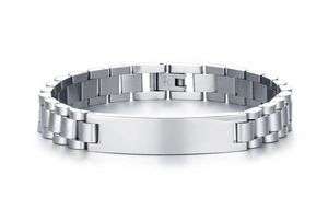 Fashion Mens Armband Rostfritt stål Made Scratch Resistant ID Armband för män Armband Pulsera Jewelr5301476