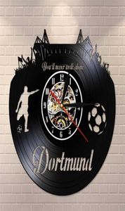 Dortmund City Skyline Wall Clock Deutsche Staaten Fußballstadion Fans Cellebration Wall Art Record Wall Clock Y2001092984625
