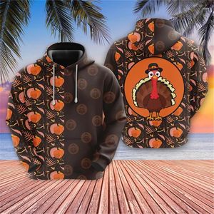Men's Hoodies Happy Thanksgiving Graphic Sweatshirts Turkey 3D Printed For Men Clothes Casual Pumpkin Tracksuit Gifts Tops