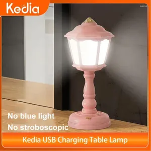 Lampy stołowe Kedia USB ładowanie lampy Retro biurko LED mini projekt nocny lampki nocne dotyk Dokonanie pomieszczenia