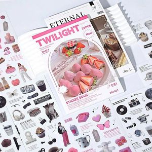 Hediye Sargısı 20 PCS INS Büyük boyutlu çıkartmalar kitap yaratıcılık dekoratif günlük el yapımı diy scrapbooking hurda dergi malzemeleri