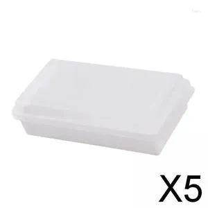 Plates 5X Butter Dish Box With Lid Sealing Cheese Cutting Storage Containers