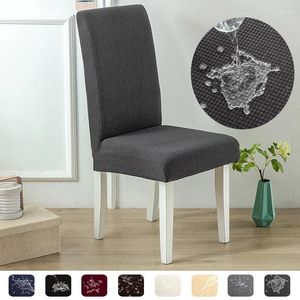 Chair Covers Jacquard Waterproof Thick For Dining Room Slipcover Banquet Wedding Material