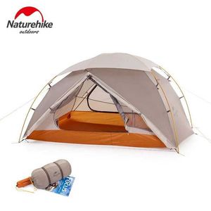 Tents and Shelters Naturehike Nebula Series Ultralight 2-Person Tent 20D Nylon Dual External Outdoor Waterproof Camping TentQ240511