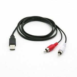 ANPWOO 15M USB para dobrar o cabo de lótus para caixa de tv com TV com o cabo de extensão de áudio e vídeo USB a 2RCA fornece conectividade de longa distância