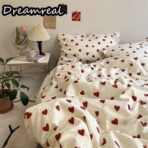 Conjunto de roupas de cama meninos meninas meninas gêmeas queen size tampa de edredão lençol plano travesseiro de cama de cama infantil de moda adulta têxteis estilos coreanos 240430