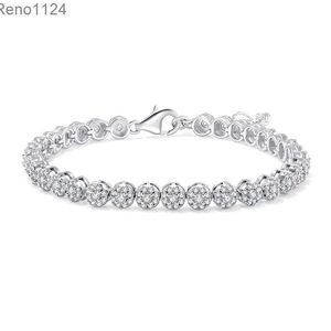 Tennis Bracelet White Gold S925 Sterling Silver Moissanite Diamond VVS Chain Hip Hop Hand Bracelets For Women