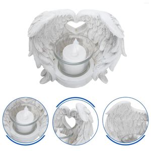 Kerzenhalter 1 Set Resin Angel Wing Statue Candlestick Flameless Schmuck