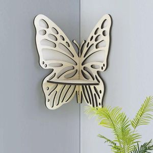 Piastre decorative a farfalla suonatore ad angolo da parete montato per vetrina per vetrina in legno cristallo per soggiorno camera da letto da bagno